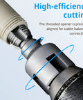 Kick Butt Plumbing Work With This Heavy-Duty PVC Pipe Threader Set, showcasing high-efficiency cutting of 1/2 and 3/4 inch pipes.