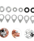 Beefed Up Heavy Duty Bicycle Wheel Axle Nut Kit With Carbon Steel Nuts And Anti Rotation Tab Washers For Mountain And Road Bikes Secure Retention Hardware To Prevent Loosening During Rough Rides, assorted sizes