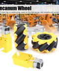 Omnidirectional 80mm Wheels For TT Gear Motor 4WD Smart Car Chassis Parts Easy Connection Mecanum Wheel System