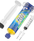 Rosin Paste Soldering Flux No Clean Rosin Solder Flux Paste 30mL syringe for IC SMD rework, rosin-based formula with applicator tips.
