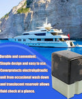 12V Marine Hydraulic Power Unit for Trim Tabs on Yachts and Boats, easy install HPU pump shown with yacht background