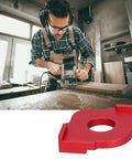 Two Piece Jig Router Template Set Built Like A Tank From Solid 6061 Aluminum Alloy Makes Woodworking Arc Routing Effortless With R10 R15 And R20 R30 Radius Guides That Nailed Every Single Cut, showcasing a red R20 template.