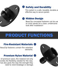 Heavy Duty Panel Mounting Clips And Upholstery Fasteners With Rock Solid Grip Holding Up To Fifteen Pounds Each Thirty Set Nylon Push Pins For Trim And Dash Fix Keep Your Fitments Locked Tight - black fastener design with visible clip attributes.