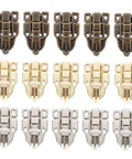 Vintage Hasp Buckles Set 15Pcs for Jewelry Boxes Durable Draw Latch Hardware Antique Finish in 3 colors, top view