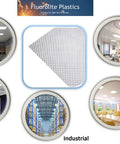 Clear Acrylic Prismatic Light Panels 20 Pack For Fluorescent And LED Lighting, 23.75 X 47.75 Inches, 0.100 Inch Thick, various uses.