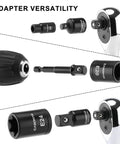 Adapters and sockets from 32 Piece Torx Bit Socket Set With Female External Sockets, 14 Star Bits T8 To T70 And 13 E-Torx Sockets E4 To E24