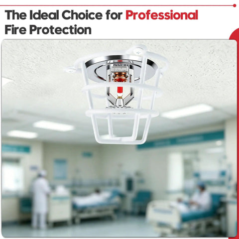 Two Pack Of Top Shelf Fm Approved And Ul Cul Listed Pendent Fire Sprinkler Heads With Swanky Chrome Finish Standard Response 155 Degree F K Factor 5 6 K 80 Model Half Inch Npt Thread mounted in a professional environment.
