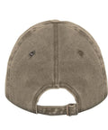 Back view of Funny Vintage Camping Hat For Men I Tow It Cap with adjustable strap, khaki color, showing closure detail.