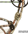 Camouflage Bow Vibration Dampeners For Unisex Adults Cuts Noise By Up To 70 Percent With NAVCOM Material installed on bow