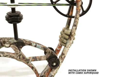 Camouflage Bow Vibration Dampeners For Unisex Adults Cuts Noise By Up To 70 Percent With NAVCOM Material installed on bow
