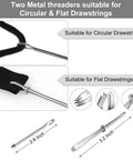 Two metal threaders in 12 Pack 57 Inch Cotton Drawstrings Kit For Sweatpants Hoodies Shorts Jackets And Coats