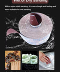 Wet Or Dry Emery Cloth Roll With Dispenser, 1 Inch By About 20 Feet, 6 Grits 80 150 240 320 400 600, Sandpaper Roll Kit