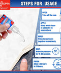 Flexible Instant Adhesive For Sole Repair And Restoration Waterproof Heavy Duty Sneaker Glue application steps diagram