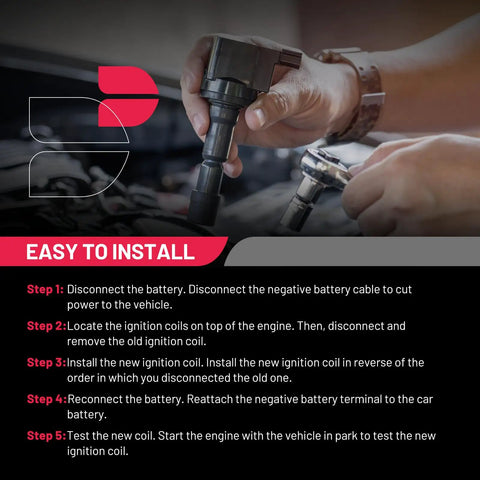 Installation guide for Ignition Coil Pack UF652 And Iridium Spark Plug 93815 For Hyundai Accent 2012-2020 Kia 1.6L engines