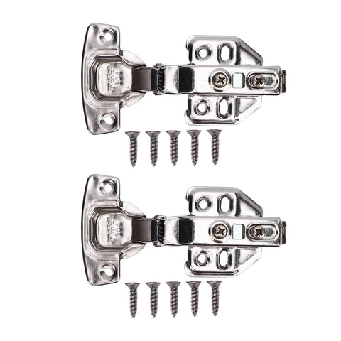 Rebound Soft Closing Cabinet Hinge, 3 Way Adjustable Frameless, Includes Installation Screws, Fits 16 to 22mm Doors