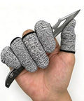 Cut Resistant Finger Cots 12 Pack Protective Finger Sleeves on hand gripping knife for Kitchen Work Arts and Crafts Sculpture