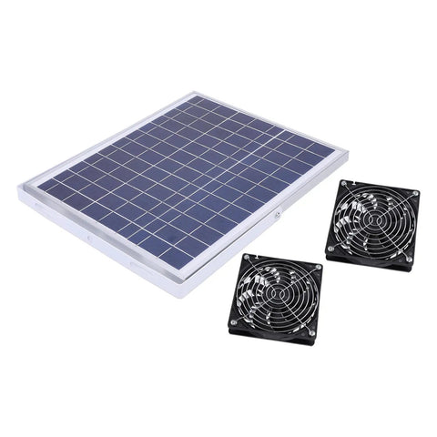15 Panel Solar Dual Fan Kit For Coop Greenhouse And Outdoor Shed Ventilation IP65 Weatherproof With Bracket And Net Two Speed Fans Up To 3000 RPM For Eco Friendly Cooling And Lower Power Bills