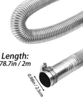 Two 78 Inch Stainless Steel Flexible Exhaust Pipes Kit With Hose Clamps 1 Inch Inner Diameter Two Pcs Built To Last Beefy Heavy Duty