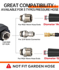 Pressure Washer Gun With 360 Degree Swivel Heavy Duty Labor Saving Hood Replacement Wand Extension M22 14mm And 15mm Fittings