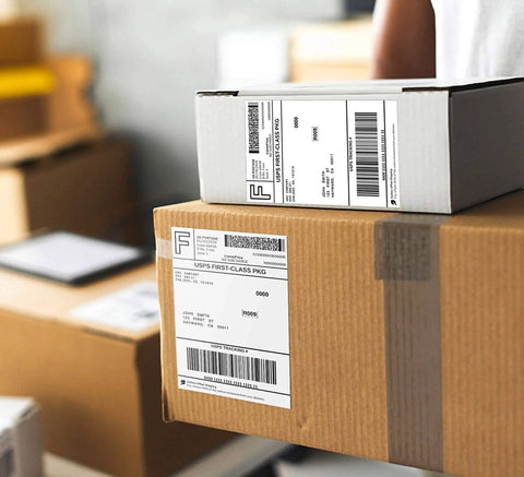 4x6 Direct Thermal Shipping Labels For Fast Crystal Clear Printing 500 Labels Per Stack Fan Fold 1 Stack Per Box