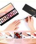Applying 24 Color Hema Free Gel Nail Polish Kit With Pro Brush Nude Pink Sheer Shades Non Toxic And Transparent Soak Off Gel on nails