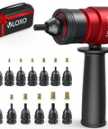 Rivet Nut Drill Adapter Kit For Electric Drills, Upgraded Pro Rivet Gun Set With 13 Iron Heads And 245Pcs Rivnuts, Case Included
