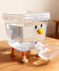 Cartoon Smile Face Cat Water Dispenser with clear plastic design, easy pour spout, and detachable tray, ideal for home office.