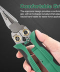 Premium Quality 8 In 1 Electrician Wire Stripper With Digital Voltage Tester For Auto Wiring, ergonomic design for comfort grip.