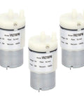 3 Pack Micro Diaphragm Pump Dc 6V Mini Water Air Motor with white top for quiet operation in aquarium or DIY use.