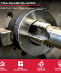 Helicoil thread repair kit on a metal lathe; round workpiece with internal threads visible