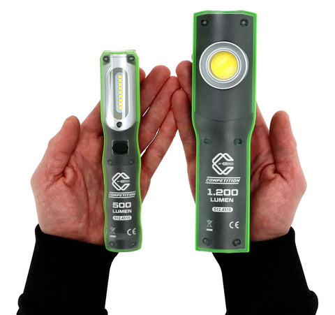 Heavy Duty Led Work Light With Plug And Play Charging Station Dimmable Pro Grade Rechargeable Battery Usb C Quick Charge For Rough Jobs Built Tough Design, 1200 Lumen output in hands.
