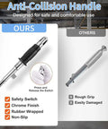 Comparison of anti-collision handles, chrome finish, rubber-wrapped for Powerful 440 Lb Neodymium Magnetic Lifter With Release Handle And Steel Hook