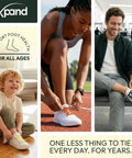 No Tie Elastic Shoelaces For Sneakers And Athletic Shoes Turn Any Pair Into Easy Slip On With Durable Black Laces And Patented Lace Anchors For A Secure Custom Fit For Adults And Kids on child, runner, and man
