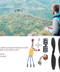 A2212 13T Brushless Motor Kit With 1000KV 30A ESC For 550 RC Planes Drones Quadcopters, showing components and user with drone.