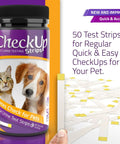 Glucose Urine Test Strips For Cats And Dogs, 50 Count, Easy At Home Pet Health Check, dip strip bottle and box