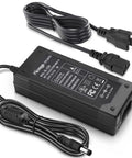 3 Prong 12V DC Power Supply Adapter, 36W Desktop AC To DC Converter, 3A Low Power Transformer For 12V Gear, Perfect For CCTV Cameras, Routers, LED Strips, Modems, And Other Small Electronics. Black desktop adapter with cord and plug