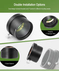 2 Inch To 1.25 Inch Eyepiece Adapter For Telescope, Built Tough Metal Construction With Premium Thumbscrew And Brass Locking System