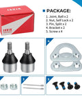 Beefy Ball Joint And Bracket Kit 2-Pack For Sportsman ATV Models box and components including ball joints and brackets