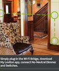 Living room featuring White Decora Smart Dimmer Switch No Neutral Needed Dead Simple Install Wall Control Compatible With Alexa And Google Home.