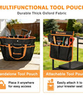 Standalone and attachable tool pouches for Ultimate Garden Kneeler And Seat With Extra Wide 10 Inch EVA Pad, heavy duty foldable bench