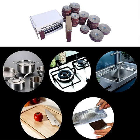 Top Shelf Heavy Duty Emery Cloth Sandpaper Roll For Drum Sanders And Woodworking Bench Projects Killer Abrasive Roll For Automotive Metal and Furniture Refinishing With Detachable Sheets with various sizes and uses.