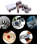Pro Grade Emery Cloth Roll For Drum Sanders And Woodworking Tear Resistant Hella Tough Sandpaper for metal work displayed with kitchen tools.
