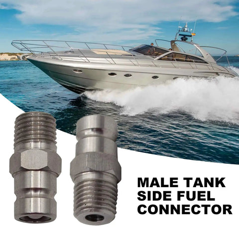 Outboard Fuel Tank Side Connector Replacement For 8HP To 50HP Boats And Motors Fits 5/16 Inch Hose 8mm Durable Marine Grade Fit Nissan Tohatsu Evinrude Johnson OMC 3E0-70270-0 9999800MA2 5040795 Replacement Part
