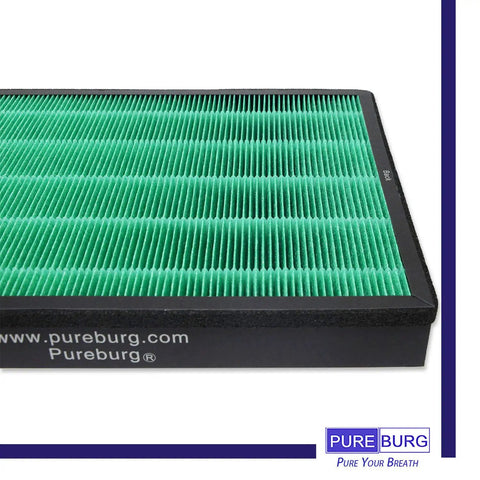Close-up of 2-Pack H13 HEPA Activated Carbon Replacement Filters For Coway Airmega 400 And 400S Purifier, 3-Stage Filtration