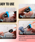 Steps to use Micro Drill Bit Set With Pin Vise For DIY Jewelry Making Small Hand Drill PCB Mini Bits Resin Polymer Clay Projects