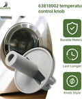 Close-up of Temp Control Knob Replacement for Heaters, Durable 63818002 Style, showing D-shaped interface and durable material.