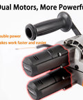 Close-up of dual motors on Cordless Electric Wire Puller With Automatic Wall Threading and Dual Motor Power for powerful performance.