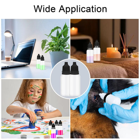 Top Shelf Real Deal 50 Pack Thin Tip Dropper Bottles 15Ml Black Plastic Squeeze Vials With Secure Screw Caps And Nifty Small Funnels Easy To Use For Mixing Herbs Oils Travel
