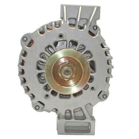 Front view of Remanufactured Alternator With High Quality Bearings, Low Noise Operation, Double Lip Seals, And High Temp Lubricant