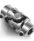 Chrome steel Three Quarter DD To Three Quarter DD Steering Shaft Universal U Joint Coupling, 3.25in length, 1.625in OD, 35° max